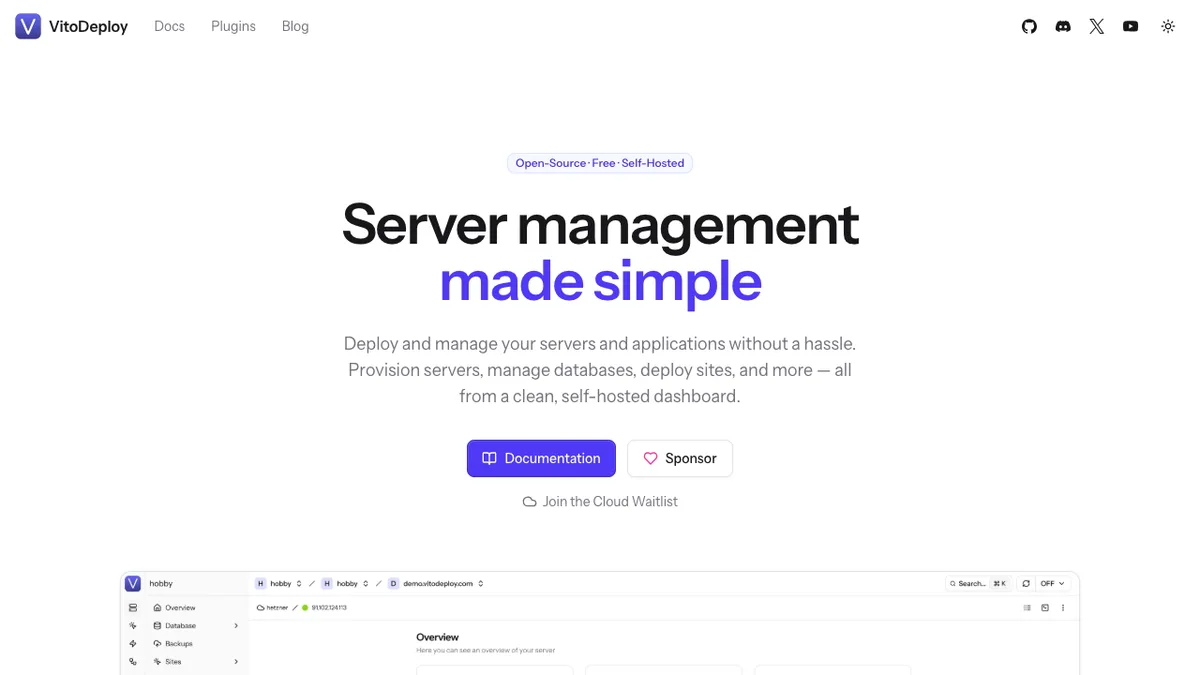 VitoDeploy screenshot